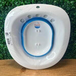 New Sealed Pochik Sitz Bath Collapsible with Flusher Hose Deep Bowl